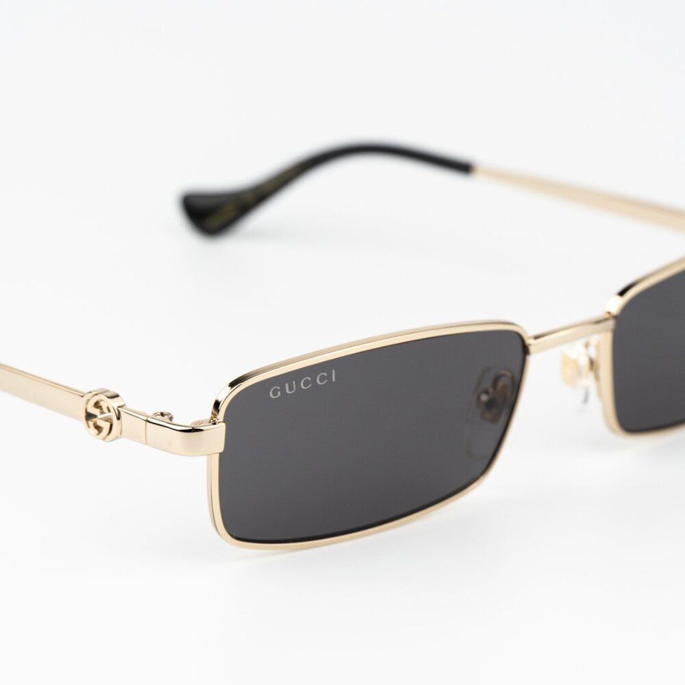 Gucci Women Sunglasses Gold Grey Rectangle GG1600S 001 BRAND NEW - Picture 9 of 12